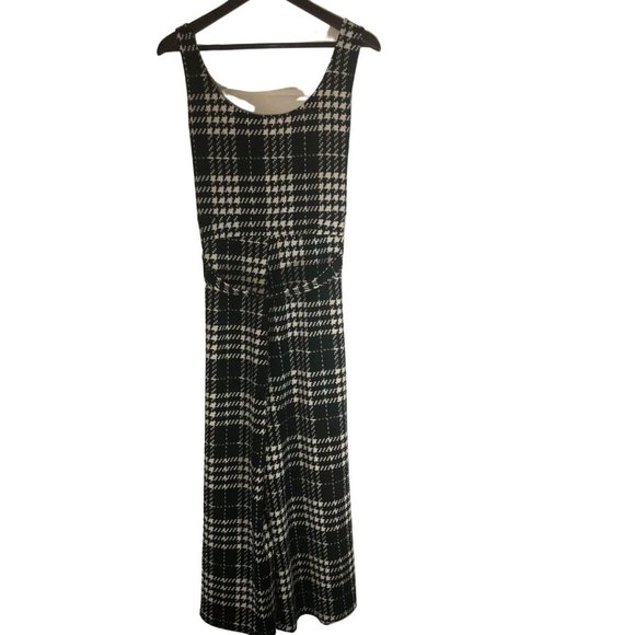APRICOT Houndstooth Wide-Leg Jumpsuit In Size Large - Picture 6 of 6